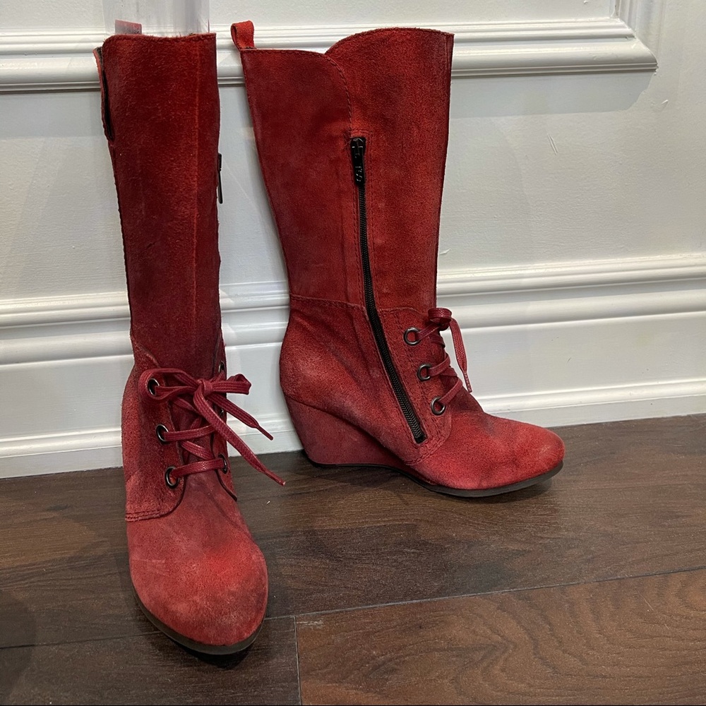 Boots  distress leather made in Europe size 37
